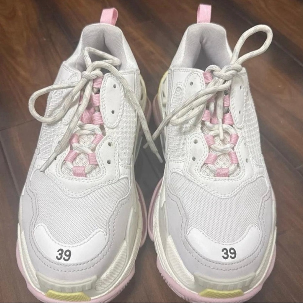 Balenciaga Pink and White Women's Sneakers